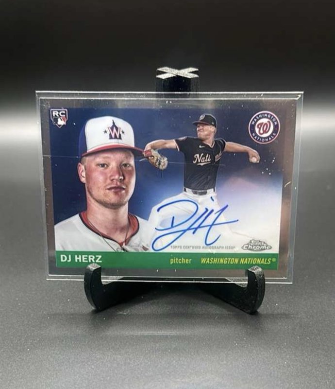 2025 Topps Chrome Platinum DJ Herz Auto Autograph RC Rookie #CPA-DH Nationals