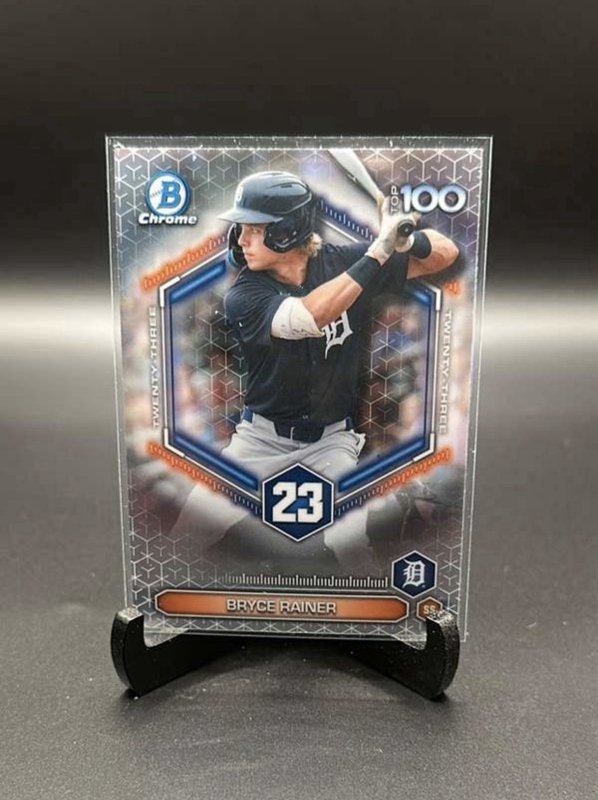 2026 Bowman Bryce Rainer Chrome Top 100 #23 Prospects #BTP-23 Tigers