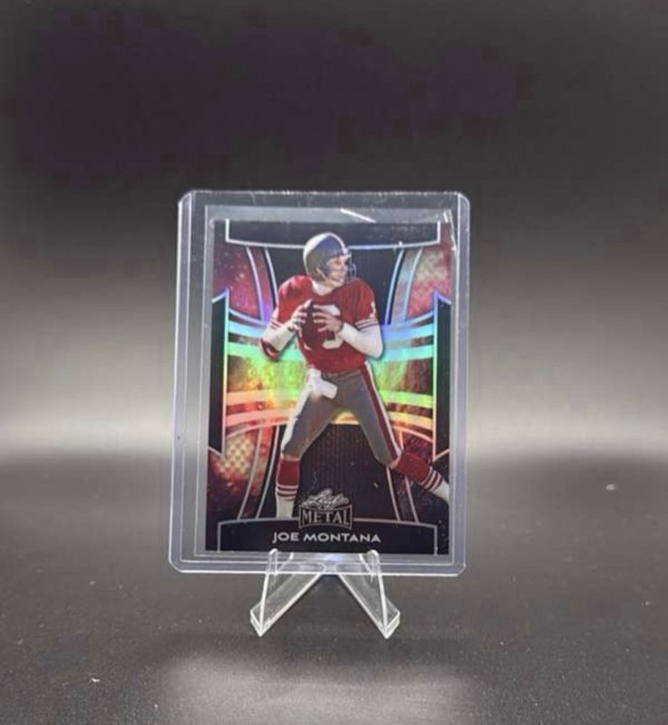 #91 Joe Montana 2025 Leaf Metal - Prismatic Galaxy #/1