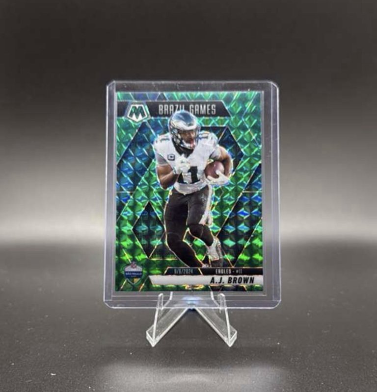 2025 Panini Mosaic - International Games A.J. Brown #266 Green Mosaic Prizm