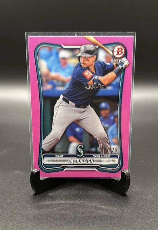 CAL RALEIGH 2026 BOWMAN PINK BORDER PAPER #13 /175 MARINERS A Q6252