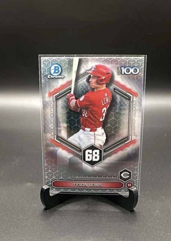 2026 Bowman Tyson Lewis RC Chrome Prospects Top 100 #BTP-68 Cincinnati Reds