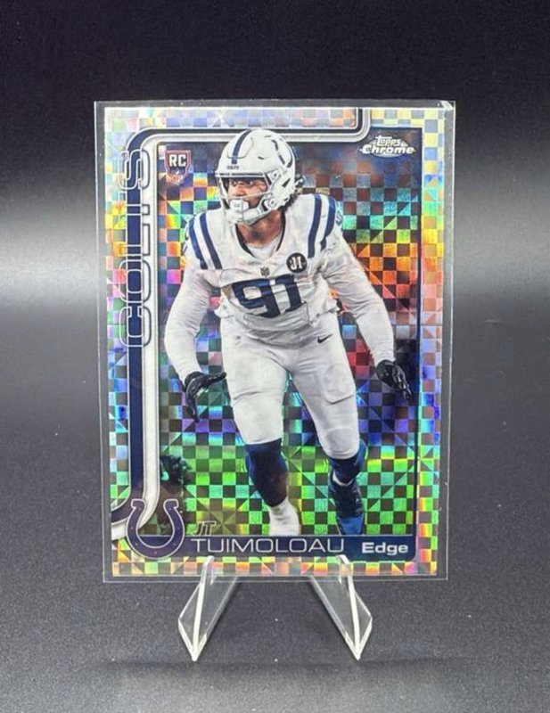 2025 Topps Chrome - Rookies JT Tuimoloau #356 X-Fractor (RC)