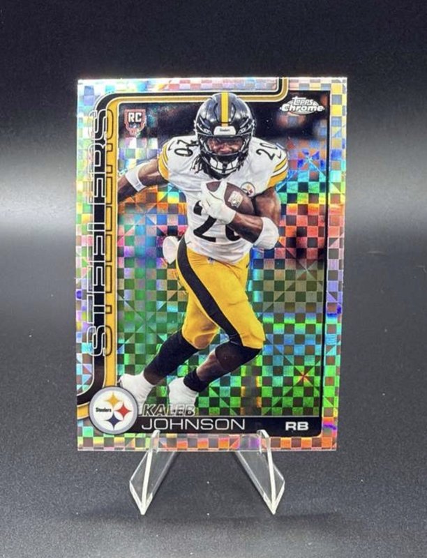 2025 Topps Chrome - Rookies Kaleb Johnson #323 X-Fractor (RC)