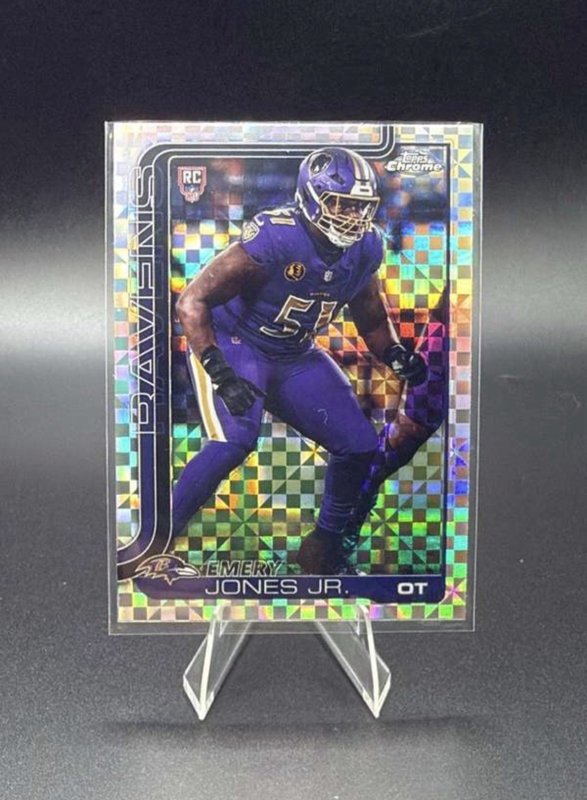 2025 Topps Chrome - Rookies Emery Jones Jr. #386 X-Fractor (RC)