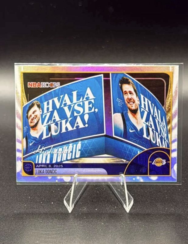 2025-26 NBA Hoops Luka Doncic Highlights Hvala Za Vse Luka Foil SP #269 Lakers
