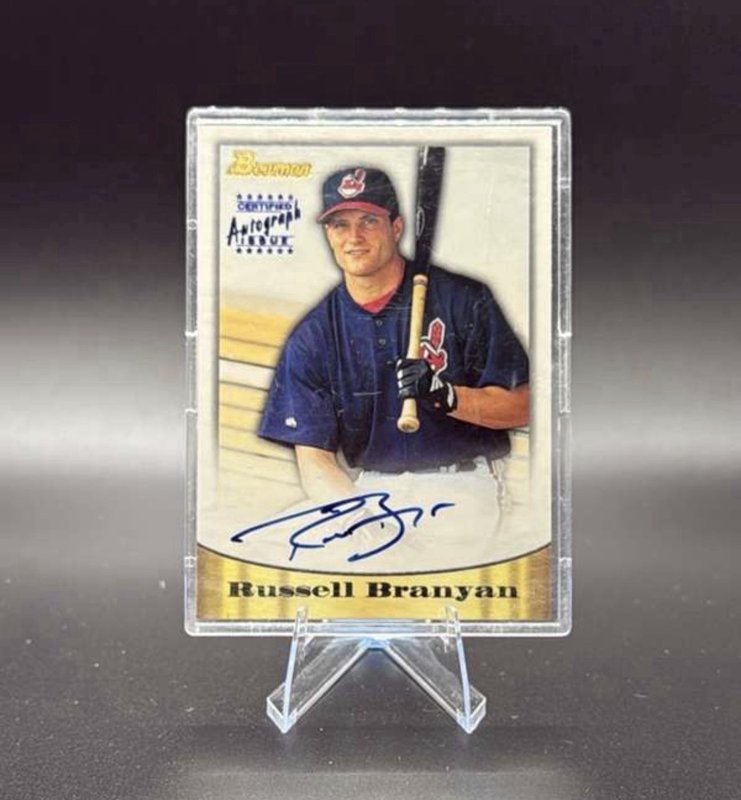 1998 Bowman - Autograph Russell Branyan #25 Blue Foil (AU)