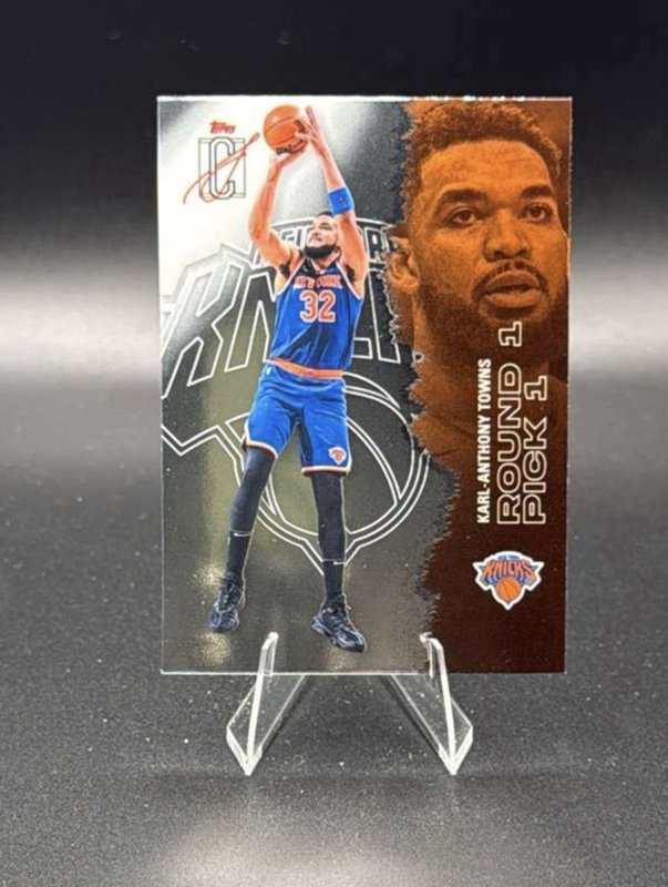 2025-26 Topps Signature Class Blue & Orange Karl Anthony Towns #63 Knicks