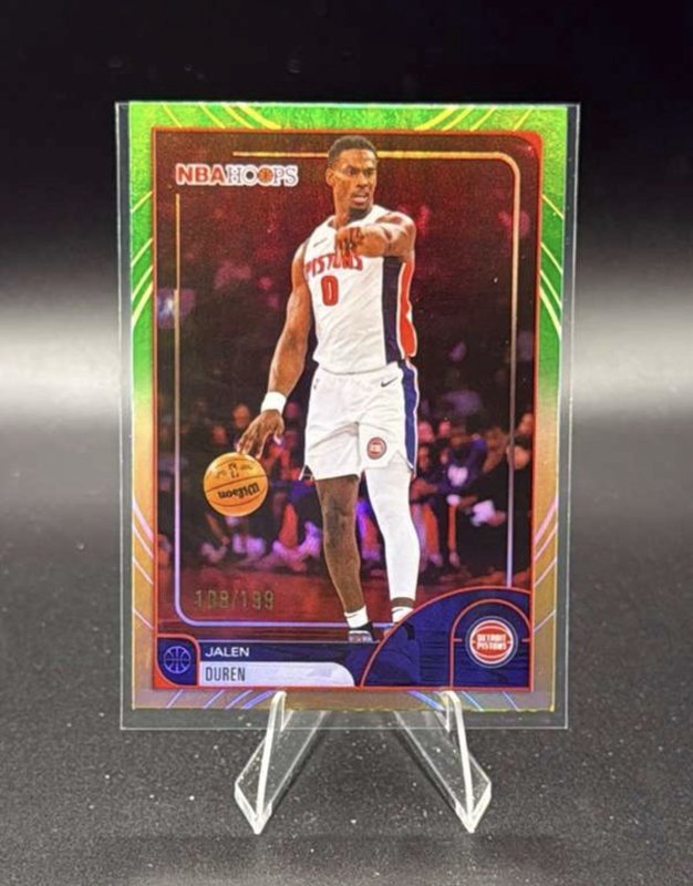 #99 Jalen Duren 2025-26 Hoops - Rainbow #/199