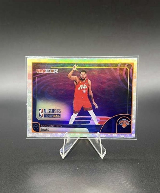2025-26 Topps NBA Hoops Karl-Anthony Towns All-Star #292 Knicks Rainbow Burst