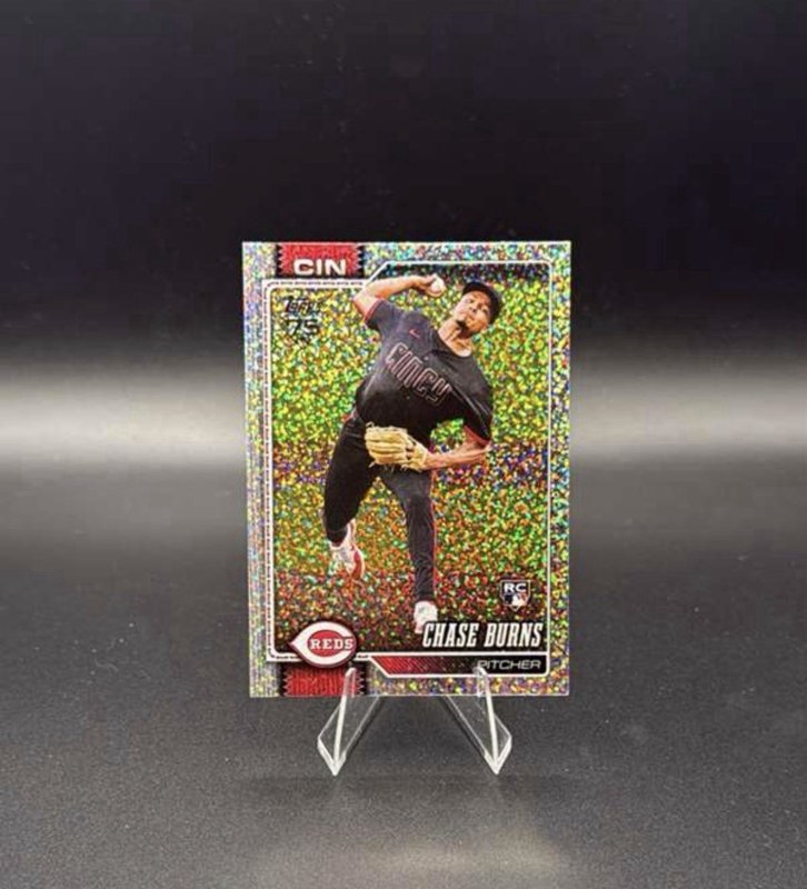 Chase Burns Rookie 2026 Topps Series 1 #312 Confetti Foil RC SP Cincinnati Reds