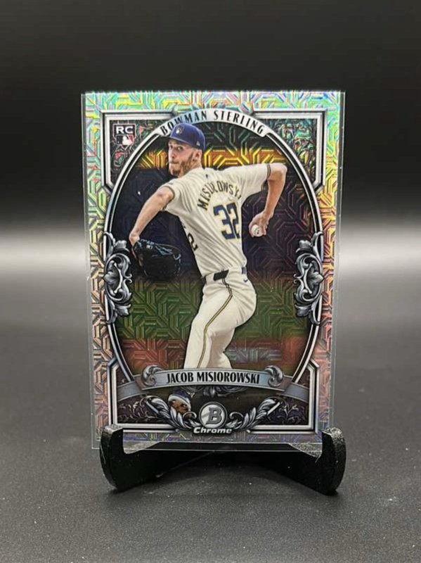 2026 Bowman Chrome Jacob Misiorowski RC Sterling #BST-13 Mojo Refractor Brewers