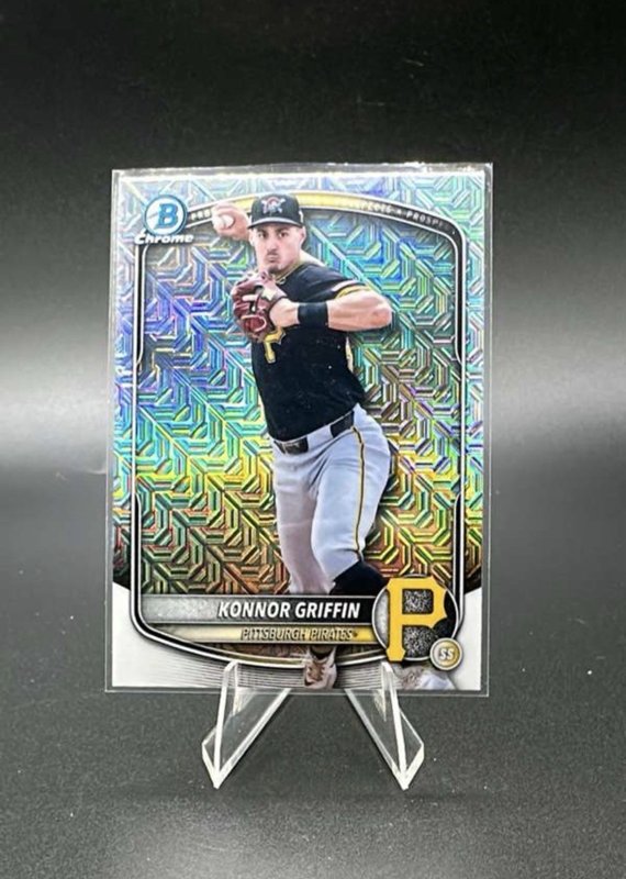 KONNOR GRIFFIN 2025 Bowman Chrome Draft Mega Box Mojo REFRACTOR BDC-102 Pirates