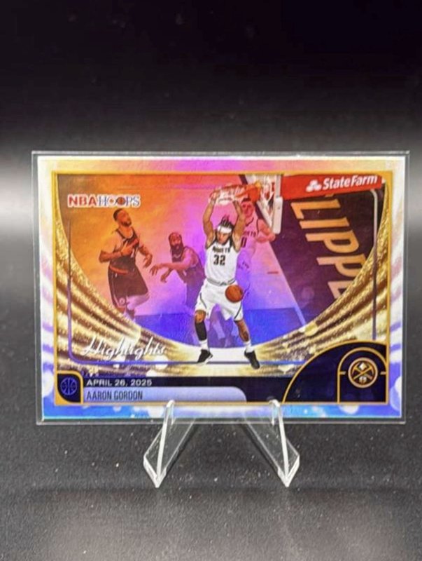 Topps NBA Hoops 2025-26 Aaron Gordon Highlights Holo #266 Denver Nuggets