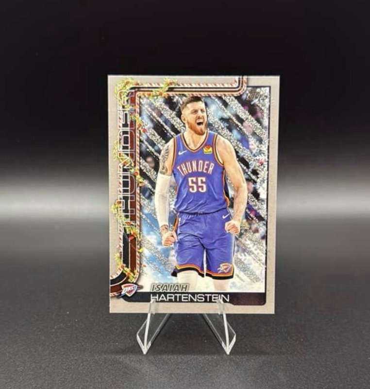 2025-26 Topps Holiday Metallic Silver Glitter #H95 Isaiah Hartenstein (Thunder)