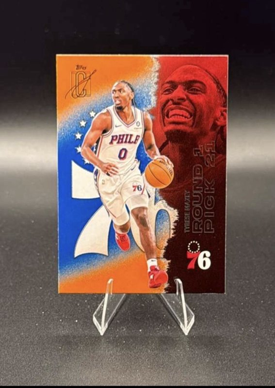 Topps Signature Class 2025-2026 Tyrese Maxey #18 Blue/Orange Philadelphia 76ers