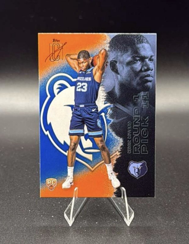 2025-26 Topps Signature Class Blue & Orange Cedric Coward  #108 Memphis Grizzlie