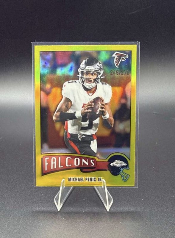 2025 Topps Chrome Michael Penix Jr Throw Back Gold 249/275