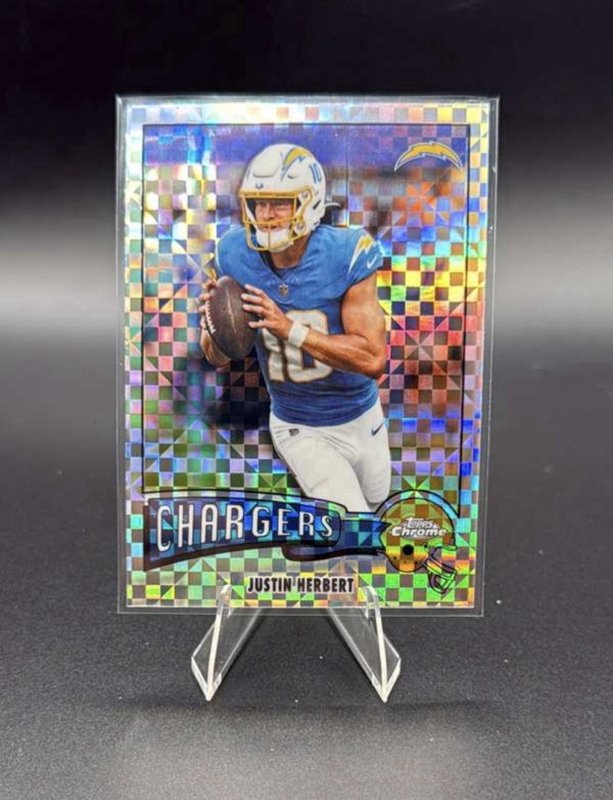 2025 Topps Chrome - 1975 Topps Justin Herbert #1975-18 X-Fractor