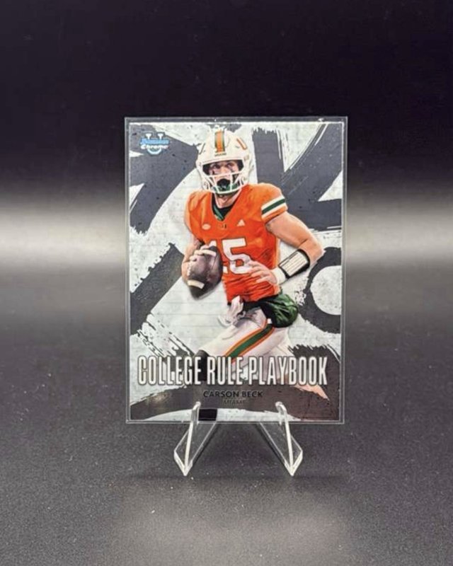 2025 Bowman University Chrome - College Rule PlayBook Carson Beck #CRP-7 (RC)