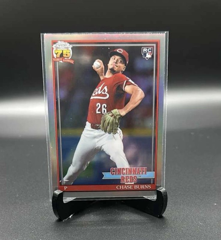 2026 Topps Chrome Chase Burns 75th Anniversary Rookie - #91CB-25 Reds