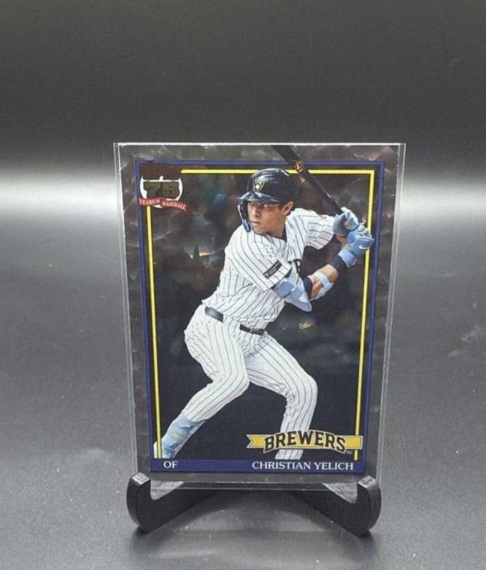 2026 Topps Series 1 - 1991 Topps Baseball Christian Yelich #T91-83 Crackle...