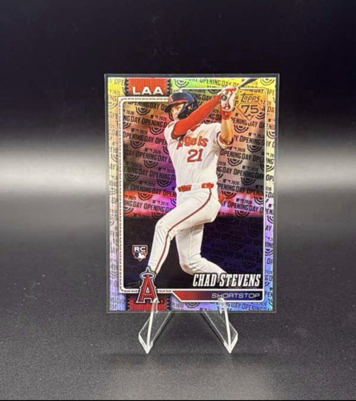 2026 Topps Series 1 Celebration Angels Chad Stevens RC #232 Opening Day Foil