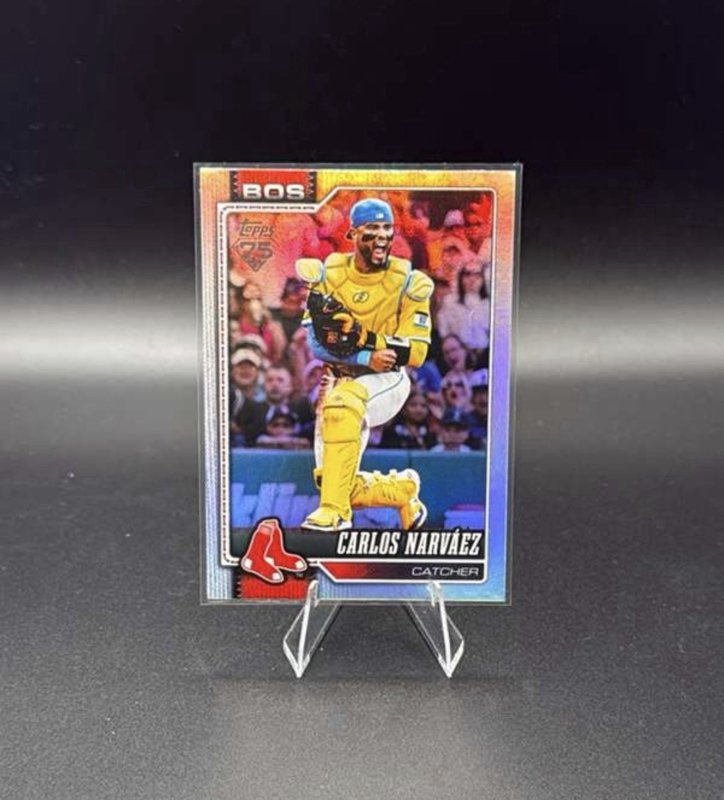 Carlos Narvaez 2026 Topps Series 1 Rainbow Foil Boston Red Sox #344