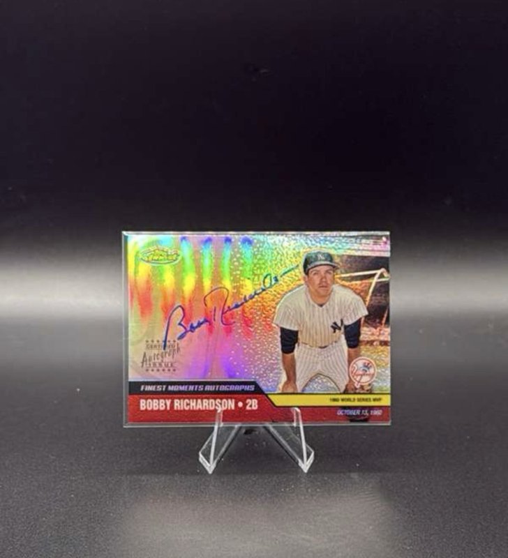 2002 Topps Finest Moments Auto Bobby Richardson #FMA-BR Auto