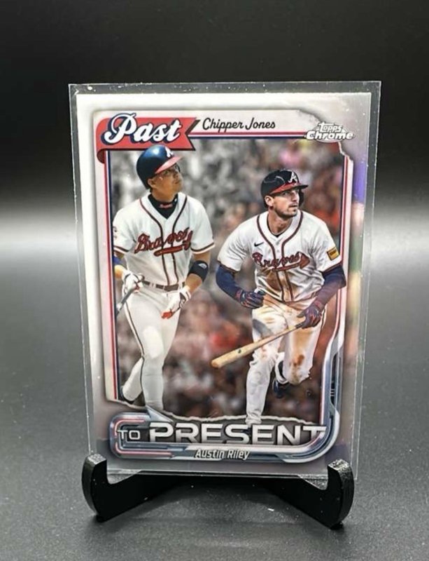 2026 Topps Chrome Chipper Jones Austin Riley Past To Present Atlanta Braves