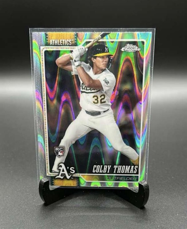 2026 Topps Chrome COLBY THOMAS Raywave Refractor #147 (RC) Athletics