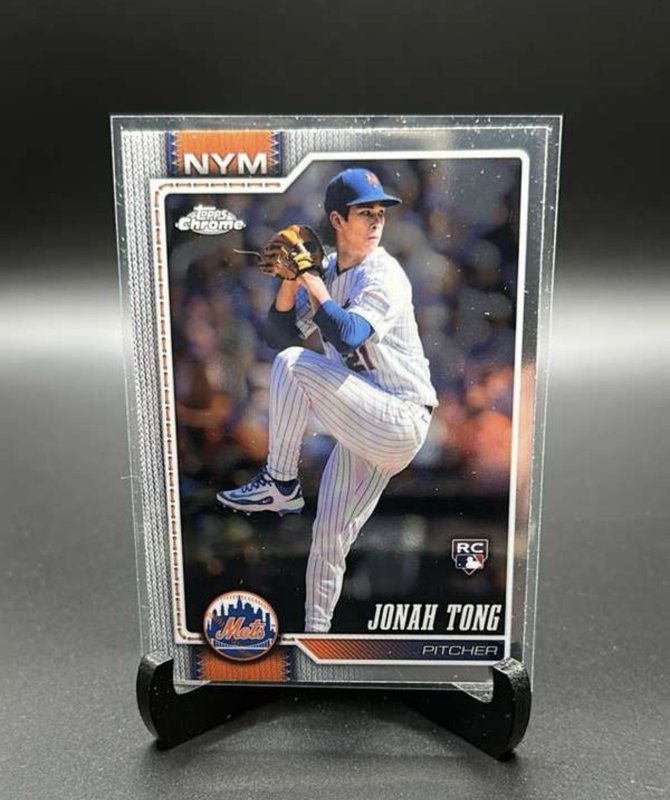 2026 Topps Chrome #269 Jonah Tong Rookie Card New York Mets
