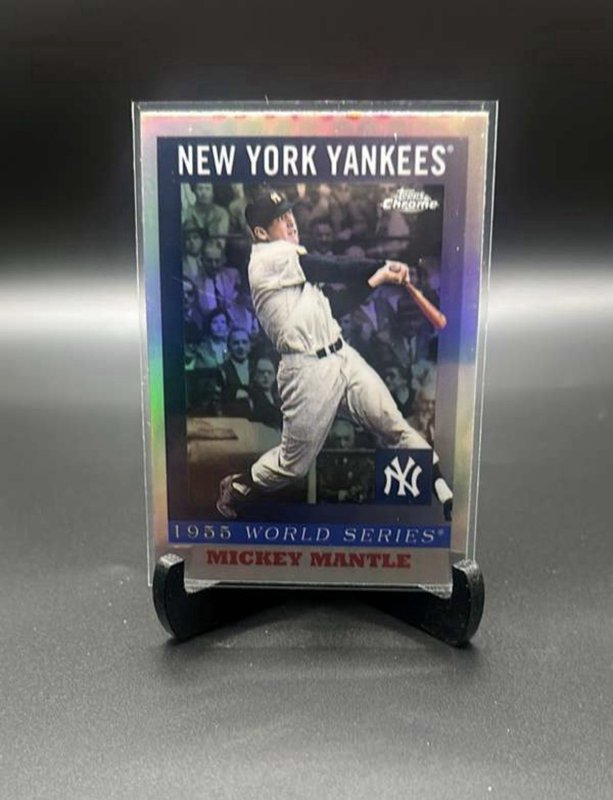 2025 Topps Platinum Anniversary 1955 World Series Refractor Mickey Mantle