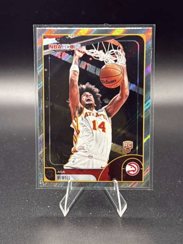 2025-26 Topps NBA Hoops Asa Newell Rookie #52 Wave Refractor RC
