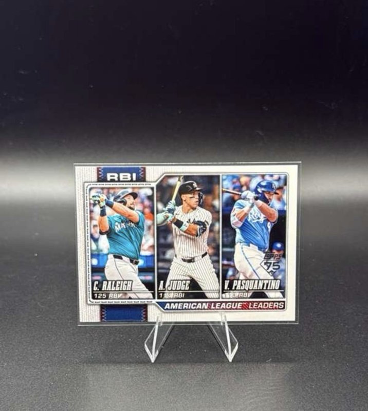 Topps 2026 Series 1 American League RBI Leaders #211 Raleigh Judge Pasquantino