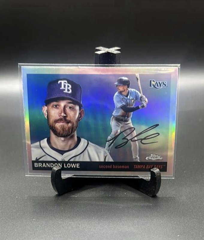 2025 Topps Chrome Platinum Brandon Lowe #194 Refractor Rays 1955 Anniversary