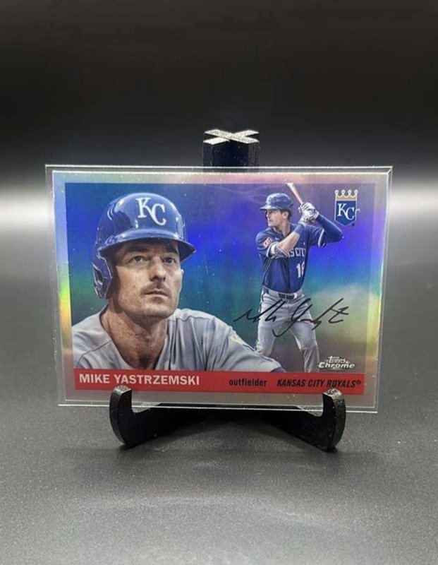 2025 Topps Chrome Platinum Anniversary Mike Yastrzemski Refractor #154 Royals