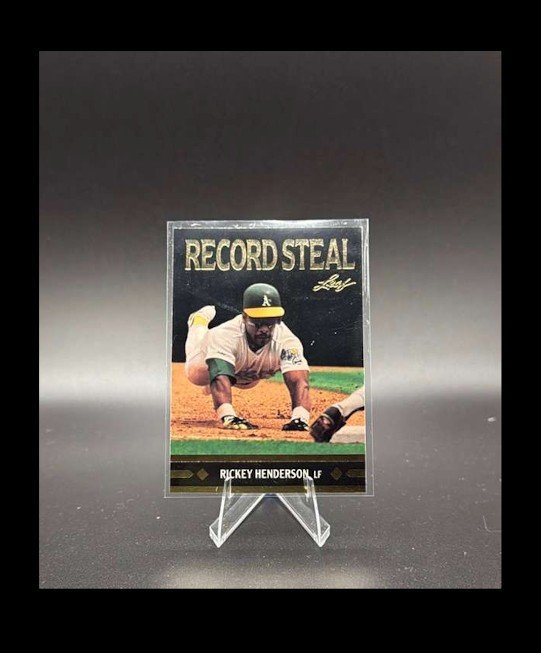 1991 Leaf - Gold Rookies Rickey Henderson #BC26 Record Steal