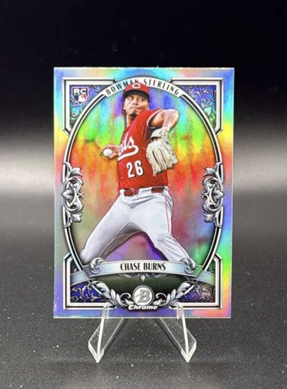 2026 Bowman Baseball #BST-10 Chase Burns Bowman Sterling Rookie RC Reds