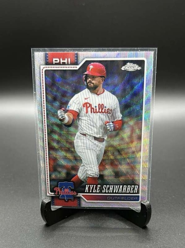 2026 Topps Chrome - Kyle Schwarber Wave Refractor #123 Phillies
