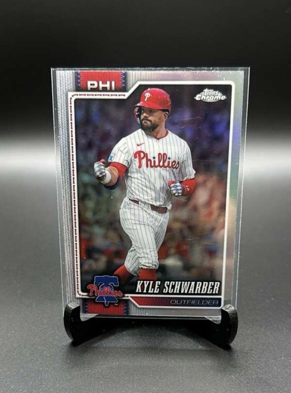 2026 Topps Chrome Baseball Kyle Schwarber Refractor #123 Phillies