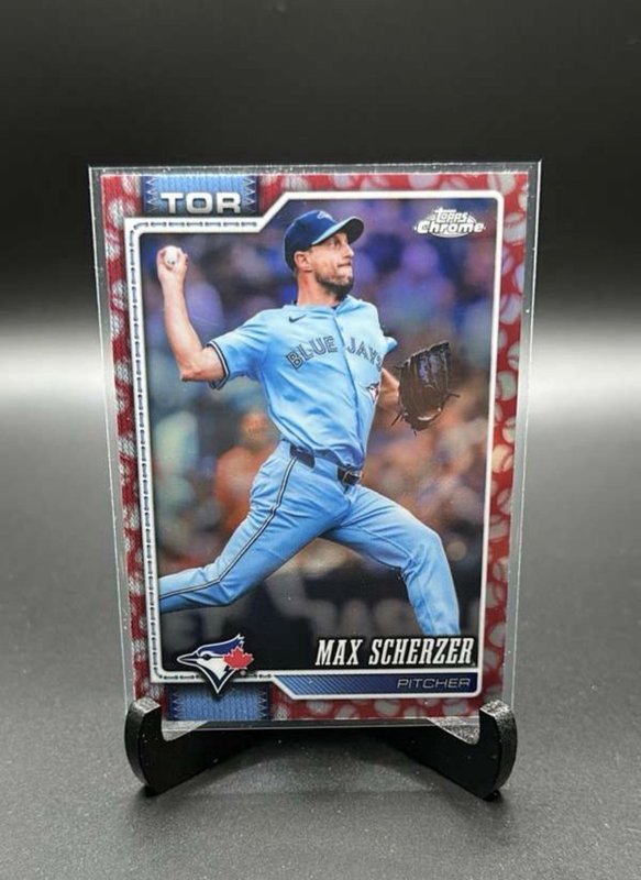 2026 Topps Chrome Baseball - Max Scherzer #148 Baseball Seams Refractor