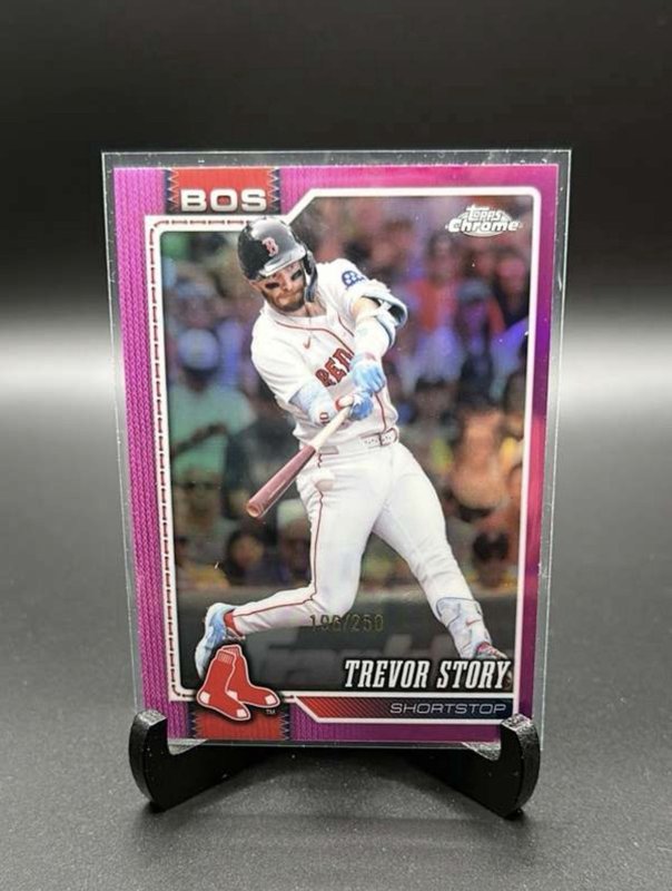 2026 Topps Chrome Trevor Story #65 Pink Refractor /250 Boston Red Sox