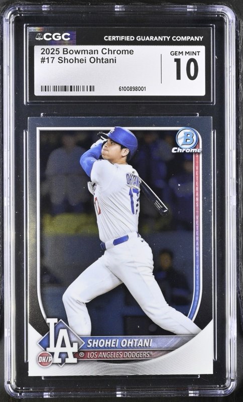 2025 Bowman Chrome - Shohei Ohtani, #17 -GRADED CGC 10 CARD-⚾️