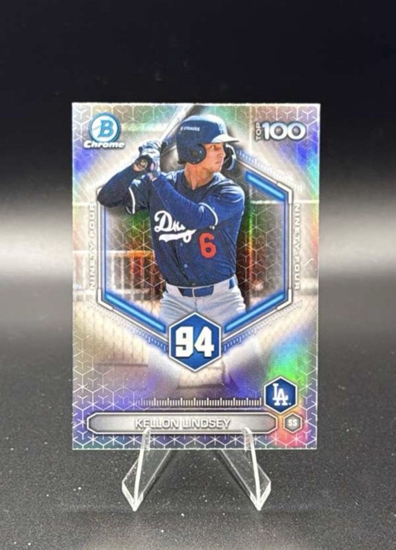 2026 Bowman Chrome Kellon Lindsey Top 100 #BTP-94 Dodgers