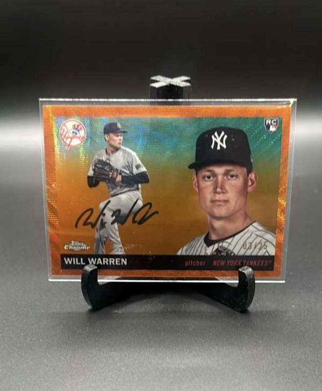2026 Topps Chrome Platinum Will Warren Orange Wave /25