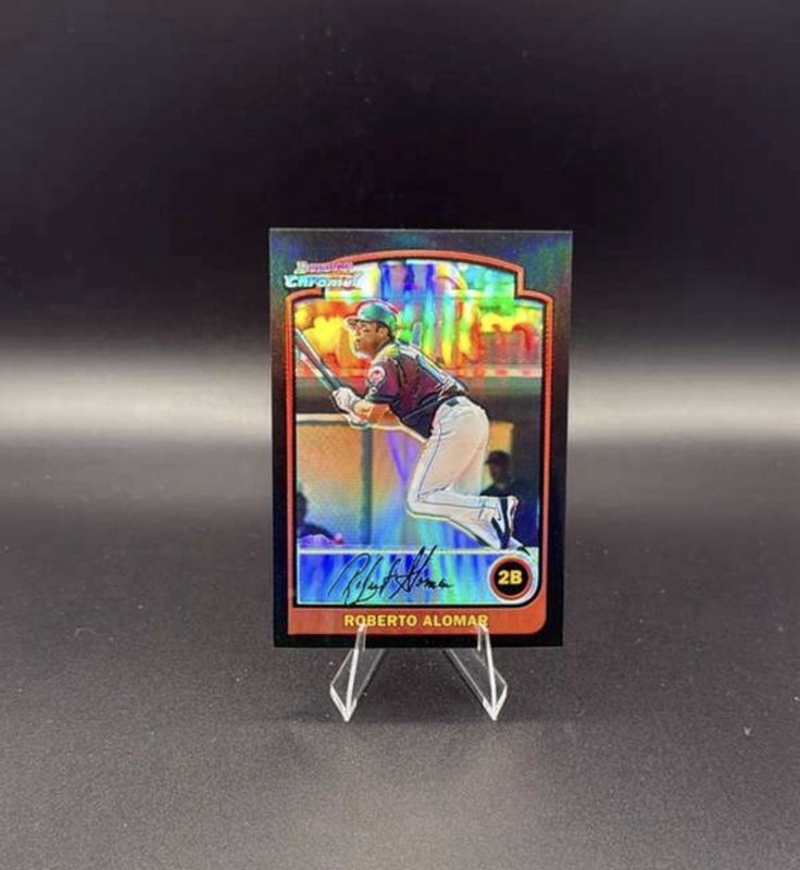 2003 Bowman Chrome Refractor #128 Roberto Alomar  HOF Mets