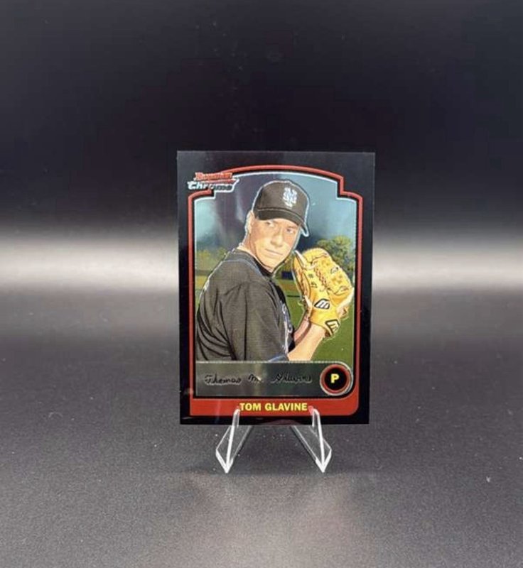 Tom Glavine 2003 Bowman Chrome #68 Mets MLB AutographDen