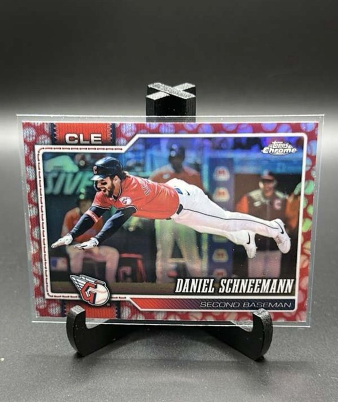 2026 Topps Chrome Daniel Schneemann #272 Baseball Seams Refractor CLE Guardians