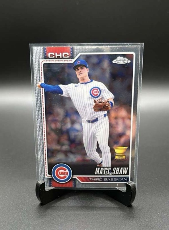 2026 Topps Chrome Baseball Base #271 Matt Shaw, Chicago Cubs GOLD ROOKIE CUP (A)